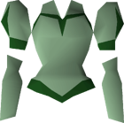 Green elegant blouse detail