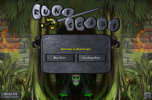 Monkey Madness II login screen