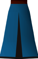 Blue skirt (t) detail