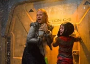 The emergency door closes, separating Tamara and Lilly from the others. By that time, the Ark's main systems and engines stop working.