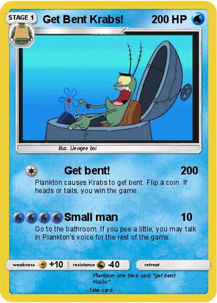 funny fake spongebob pokemon cards