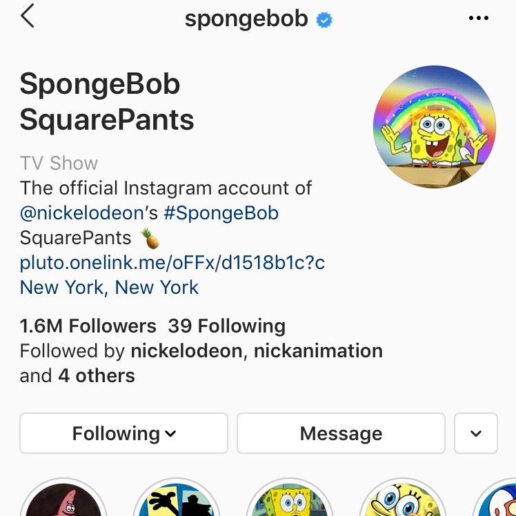 Spongebob Page S Awesome New Profile Picture On Instagram Fandom