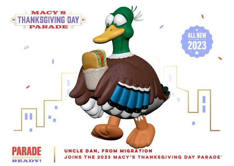 Uncle Dan from Migration joins the 2023 Macy's Thanksgiving Day Parade