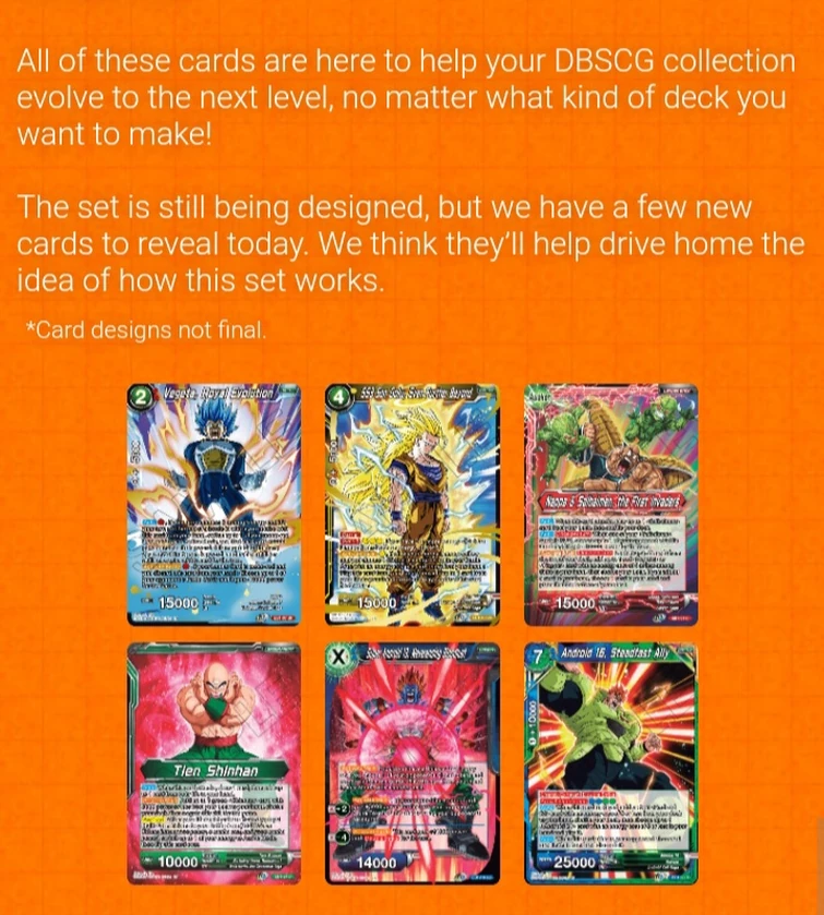 DBS Card Game Leaks, New Bonus Set Battle Evolution Fandom