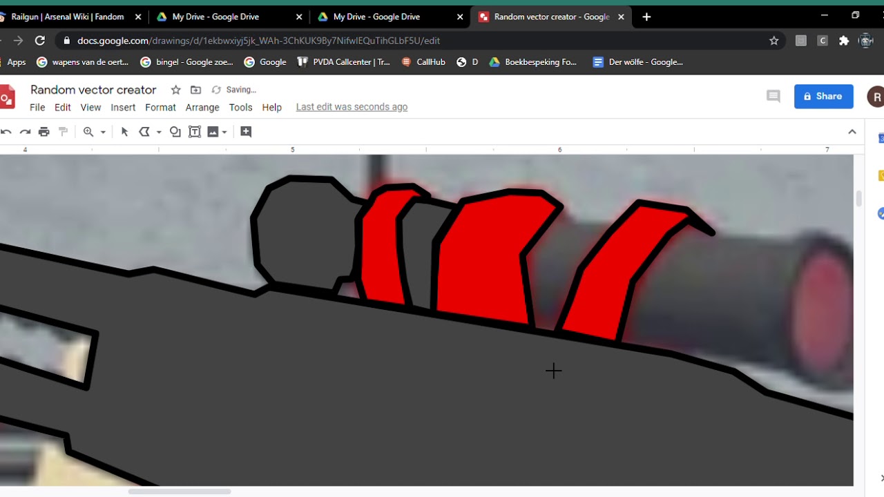 Me Drawing The Railgun To Vector In G Drawings Fandom - drawing roblox arsenal red panda