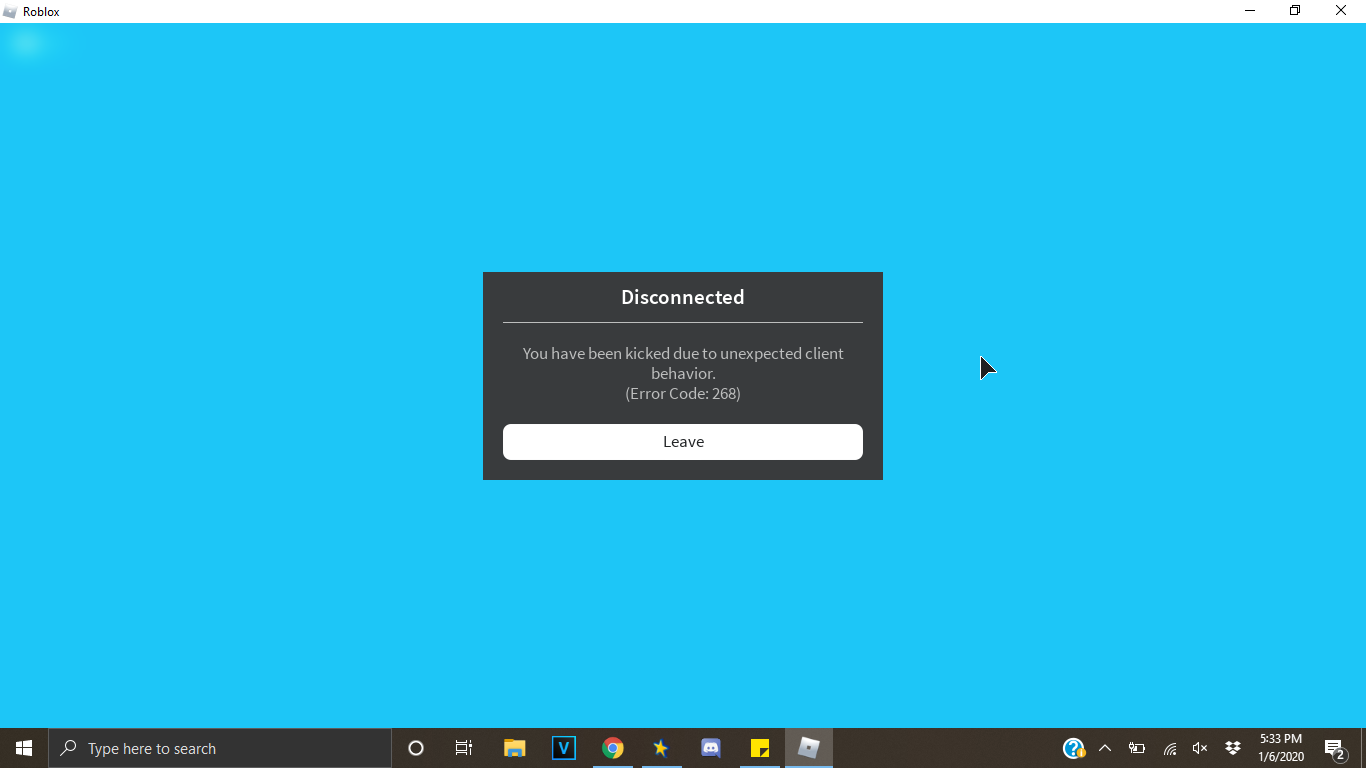 Roblox Kicked From Game 268
