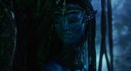 Neytiri threatens Quaritch.