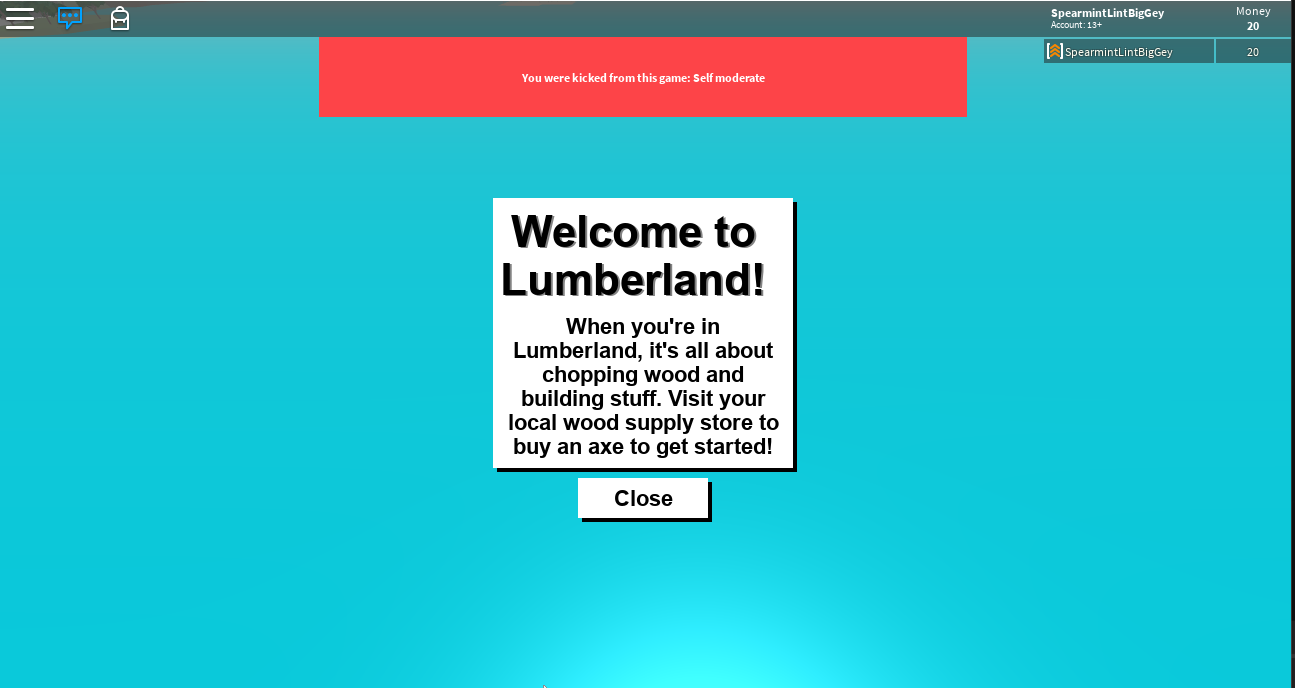 You Have Been Kicked From The Game Self Moderate Fandom - xbox one can't vote roblox lumber tycoon 2 storage
