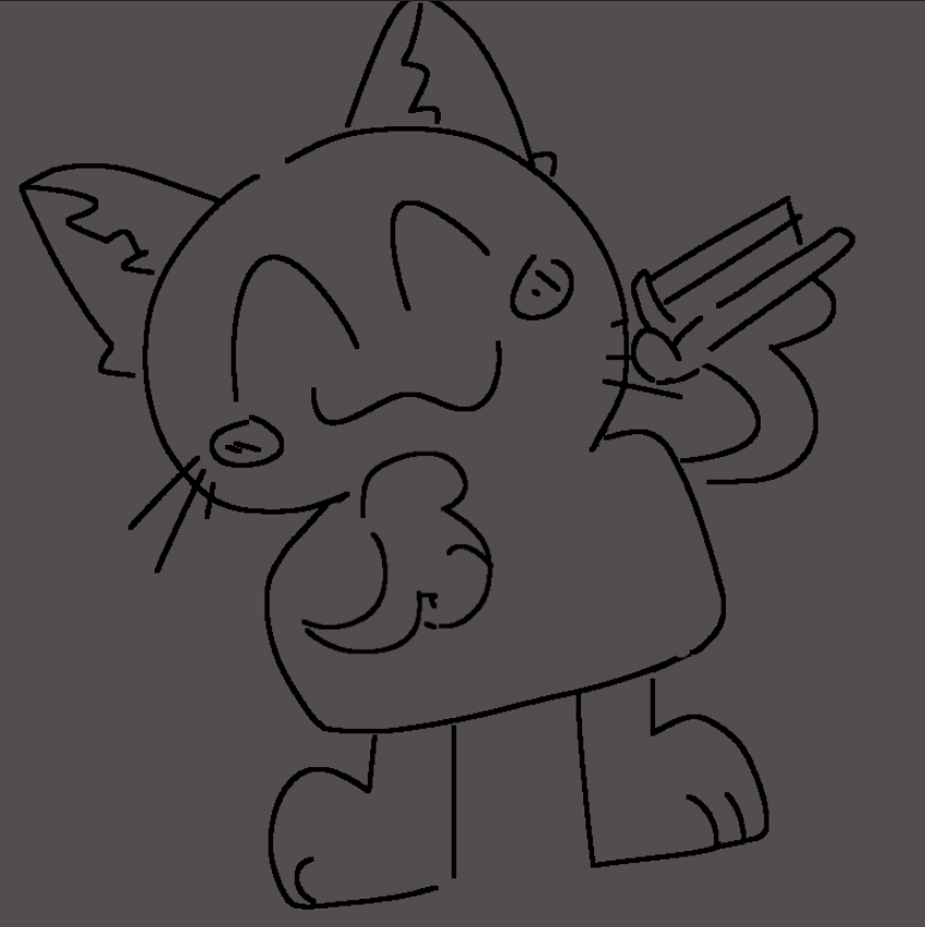 drawing i made before the premiere where i started bouncing off the