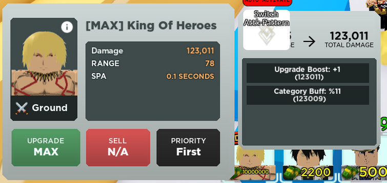 King Of Heroes (Gilgamesh), Roblox: All Star Tower Defense Wiki