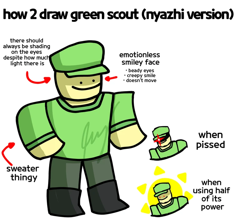 how to draw my interpretation of green scout Fandom