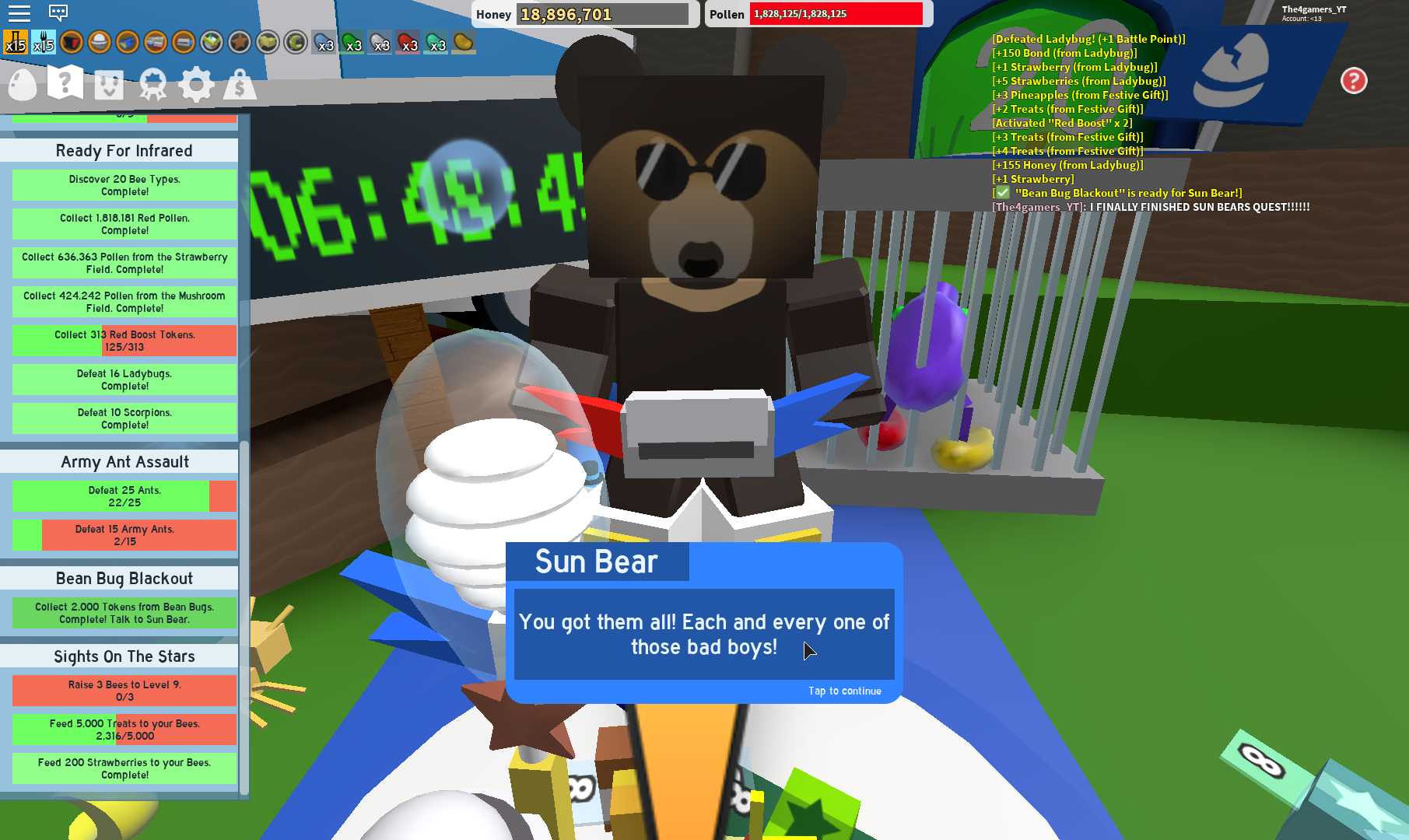 Discuss Everything About Bee Swarm Simulator Wiki Fandom - roblox bee swarm simulator all sun bear quests get robux quiz