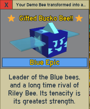 Roblox Bee Swarm Simulator Gifted Riley Bee