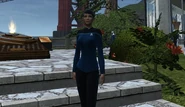 Cadet T'Pang at Starfleet Academy.