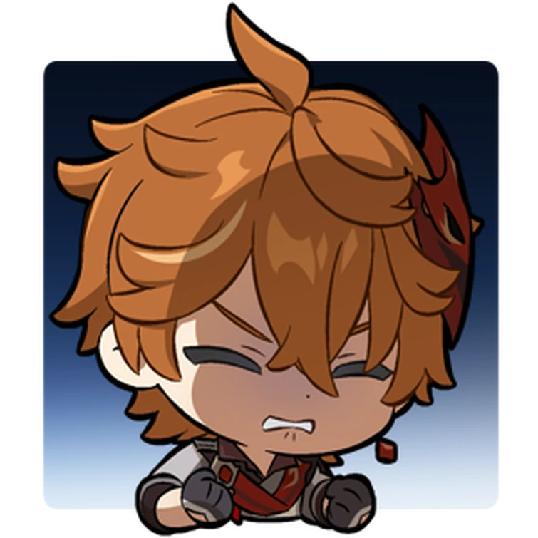 Why does Childe look like this in this sticker... Fandom