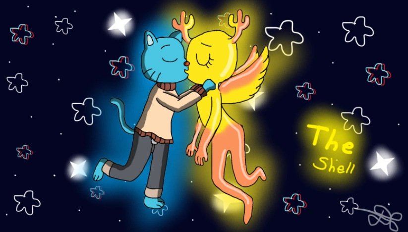 The Amazing World Of Gumball Gumball And Penny Kiss