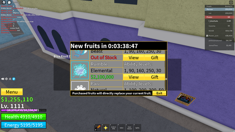 Blox Fruits Stock Updated