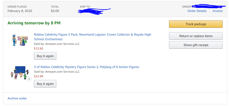 Amazon Thingy Fandom - roblox series 3 mystery figure six pack 10869 action