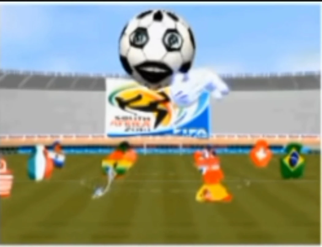 world cup 2010 wavin' flags & singing soccer balls animated clip