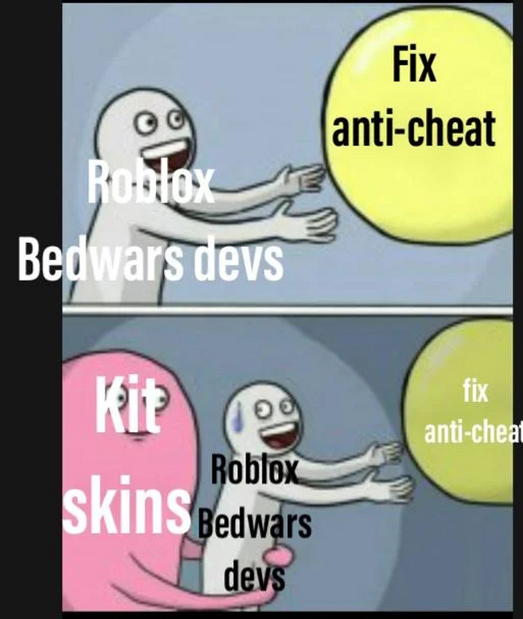 Roblox bedwars Devs be like (meme)