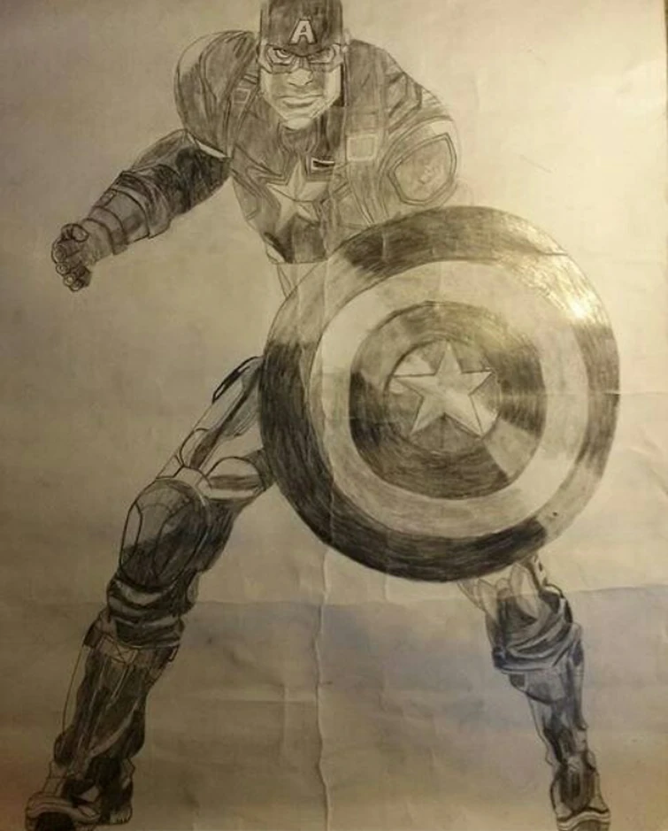 Captain America Drawing 