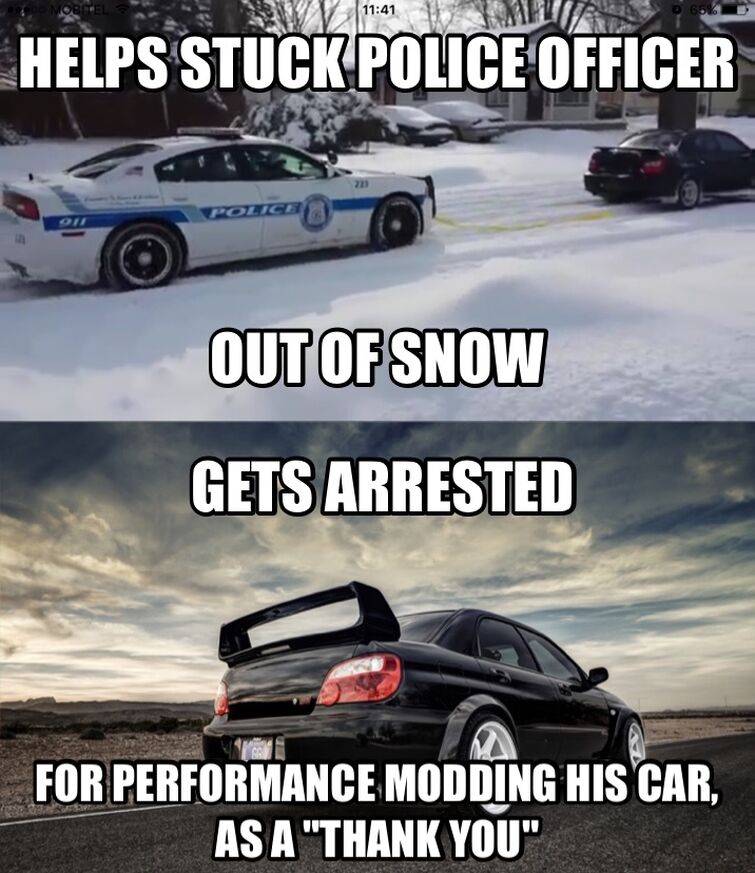 subaru snow meme