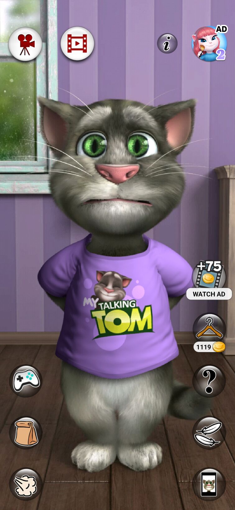 The new version of Talking Tom Cat 2 is actually a zoomed in version of