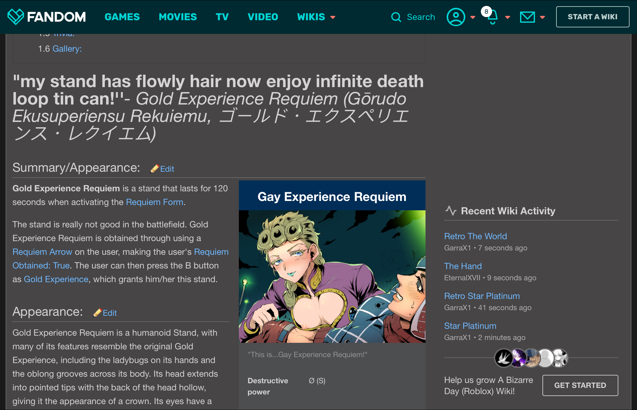 I Fucking Love You Whoever Did This Fandom - roblox jojo genderbend