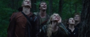The Careers watch Katniss climb a tree