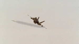  Guardian Angel fires a single Air-to-Ground Missile which subsequently destroys the helicopter.