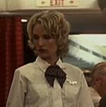 A stewardess aboard .