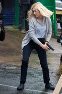 Doubling for Yvonne Strahovski in episode 1