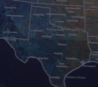 Map of Oklahoma, upper right