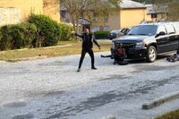 Isaac shoots at the jihadis