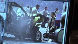 Quinn at the crash site