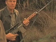 1x13 Norinco NDM-86.jpg (11 KB) Ira Gaines (A.K.A. "That Badass Who Kidnapped Jack Bauer's Family")- ends up not only stealing every scene that he's on screen but also manages to help create the needed tension for this show by showing that as long as he's behind the scope of this high-powered rifle, he still is in control of Jack's surroundings until by mere chance Jack can be a step ahead of Gaines.