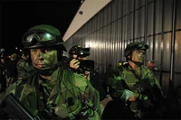 Production image of SEALs during  shooting.