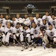 24 Cast in their hockey kit
