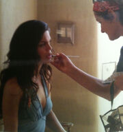 Day 3 Vanessa Ferlito Death Scene Make-Up Prep