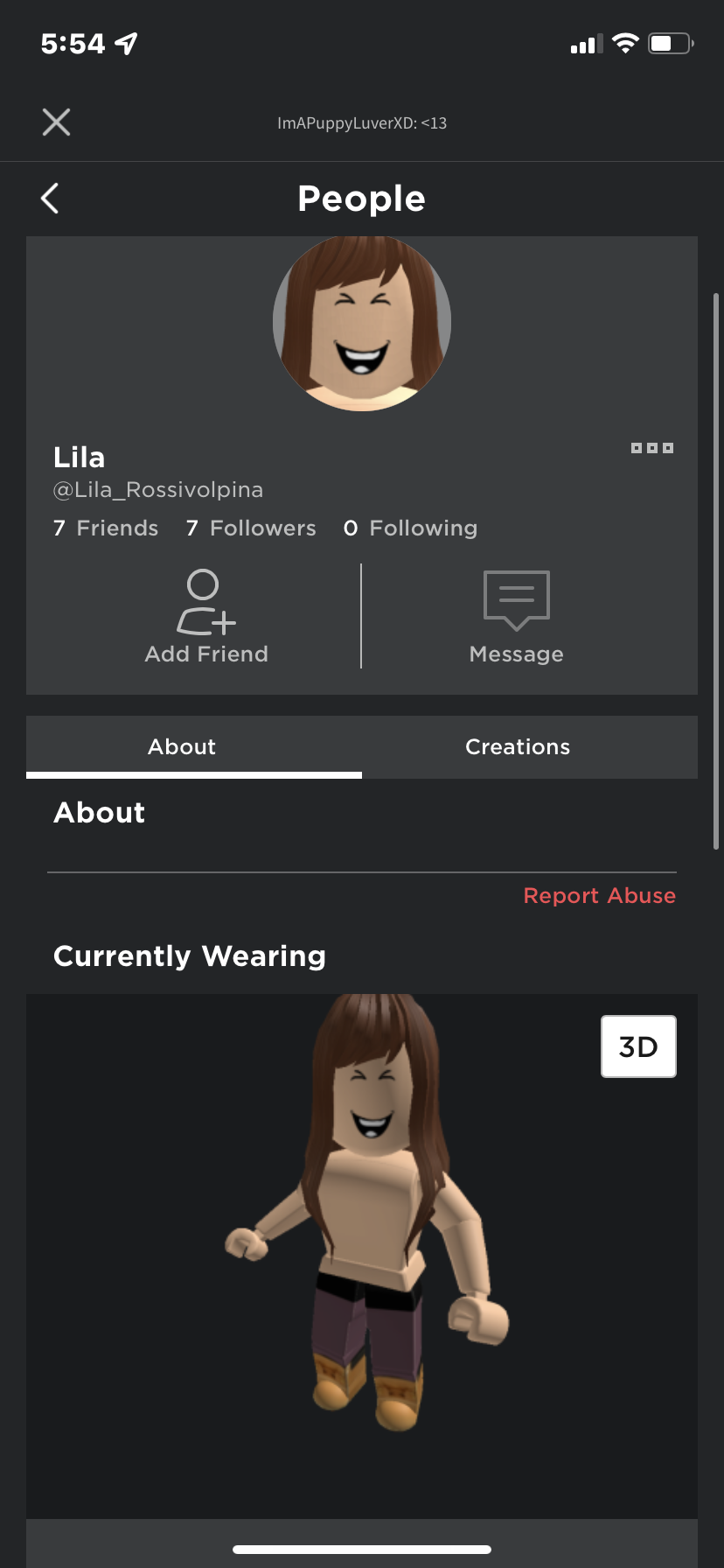 I found someone dressed up as Lila on Roblox :0 | Fandom