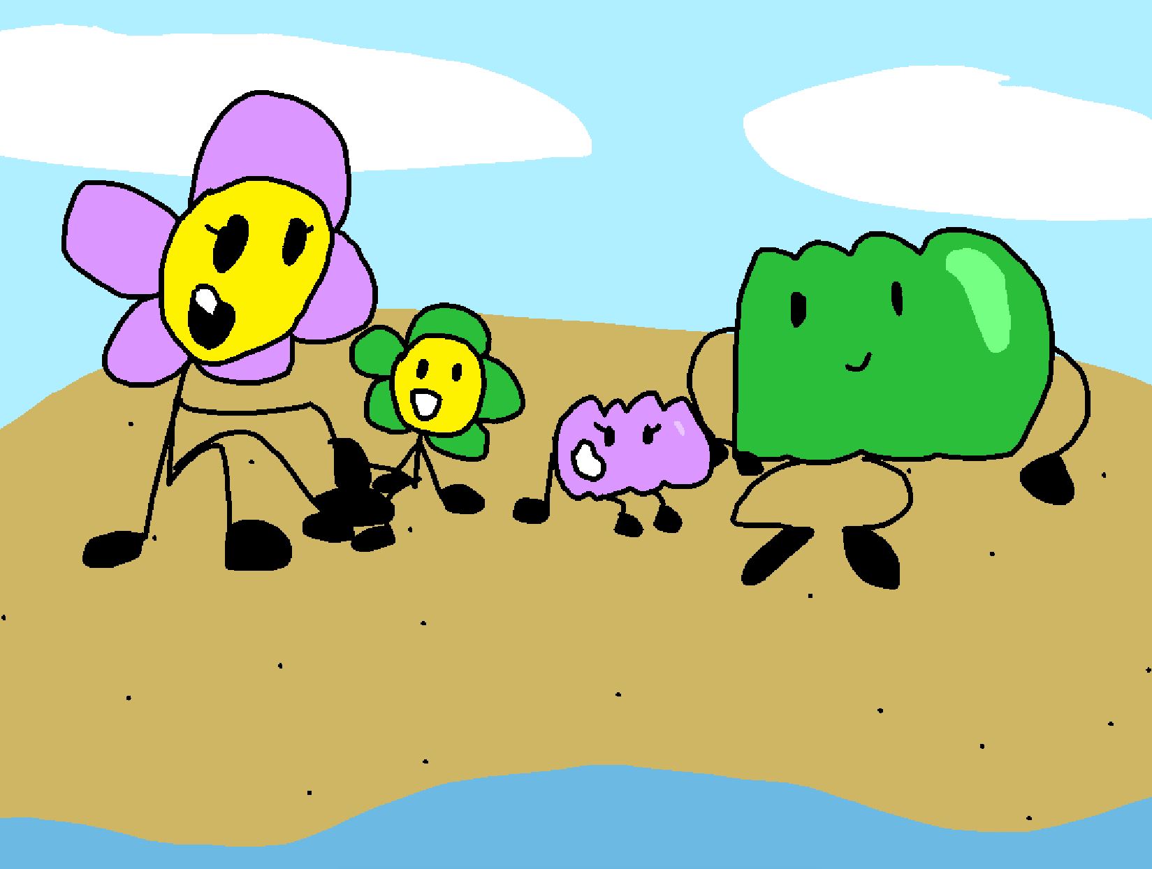 BFDI Flower x Gelatin Family Fandom