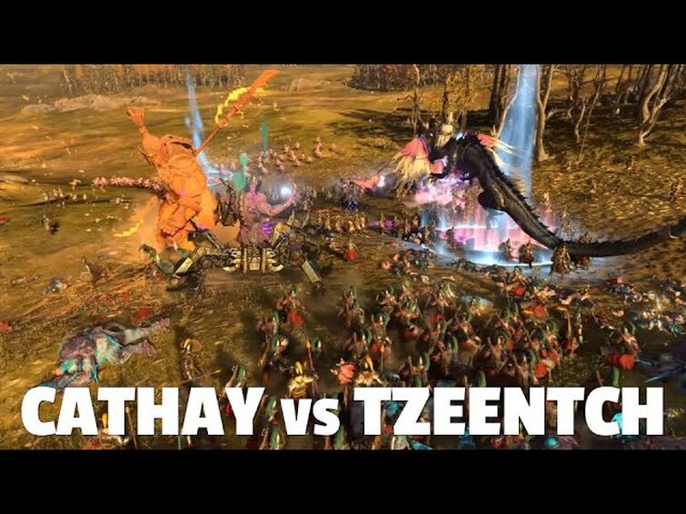 FIRST LOOK at Total War Warhammer III Cathay Unit Cards and Land Battle vs Tzeentch