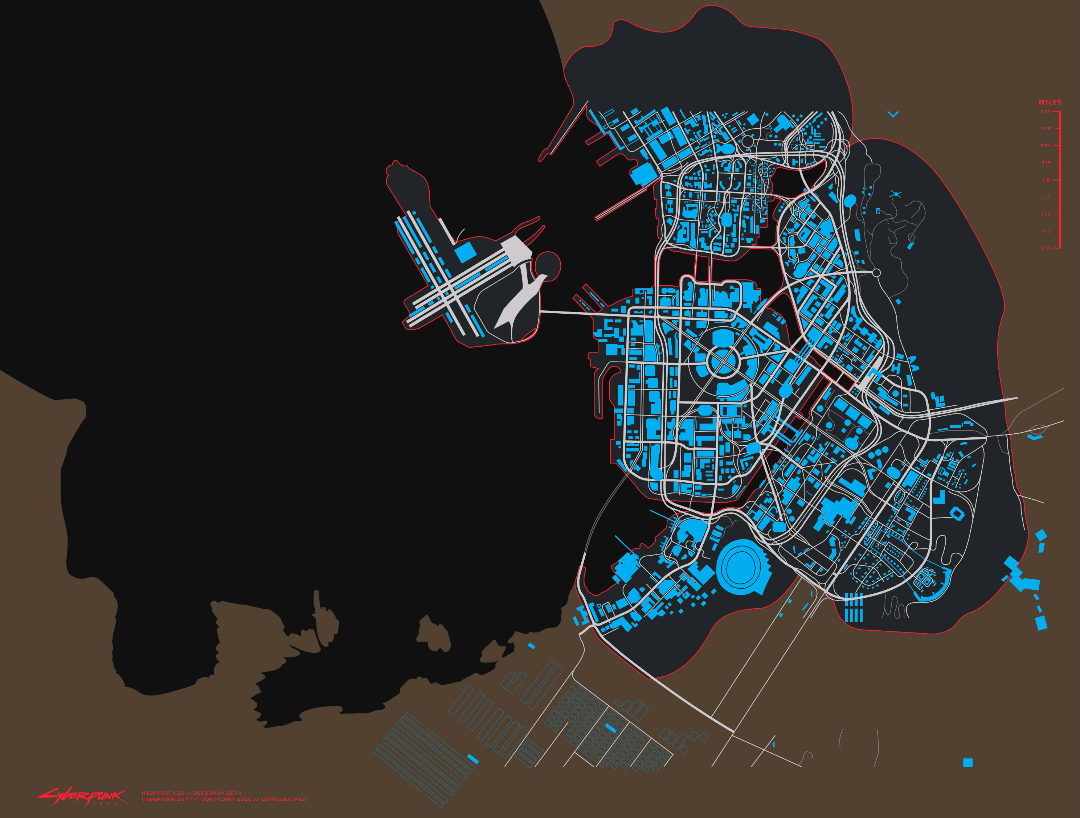 Cyberpunk city maps фото 15