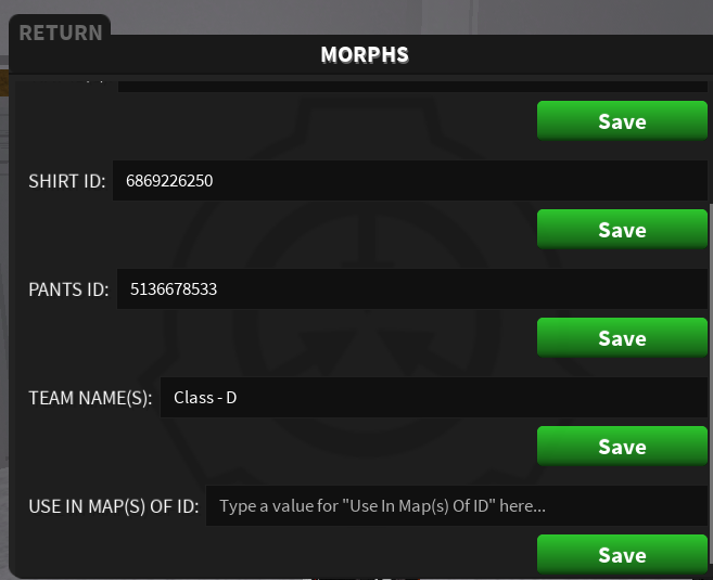 Custom Morphs - Roblox