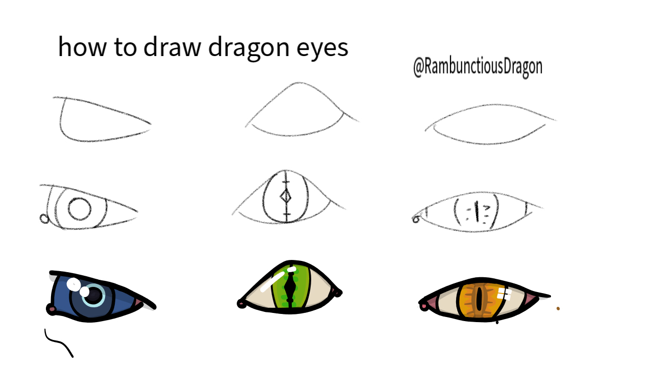 how to draw a dragon eye