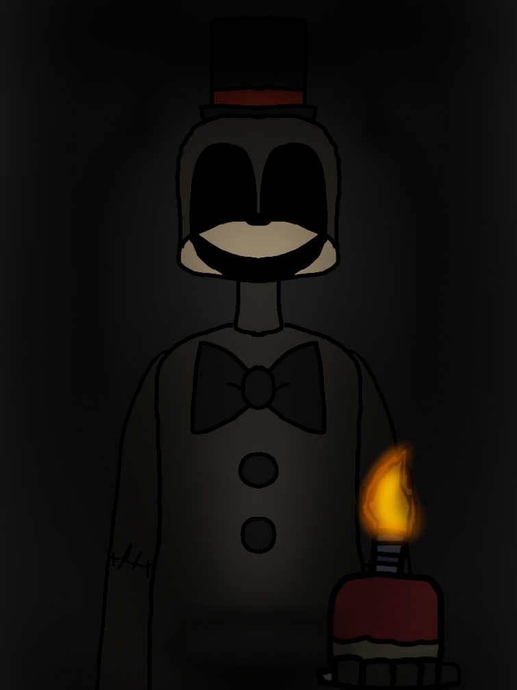 My own design of Shadow Freddy aka Cakebear : r/fivenightsatfreddys