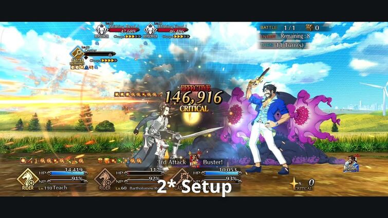 [FGO NA] OC1 Paper Moon Bluebeard Fight — 2* Setup