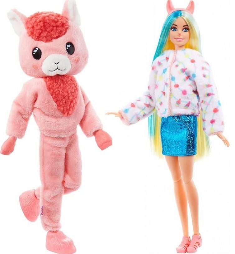 Barbie Cutie Reveal Series 2 dolls: Bear, Llama, Unicorn and Sloth 