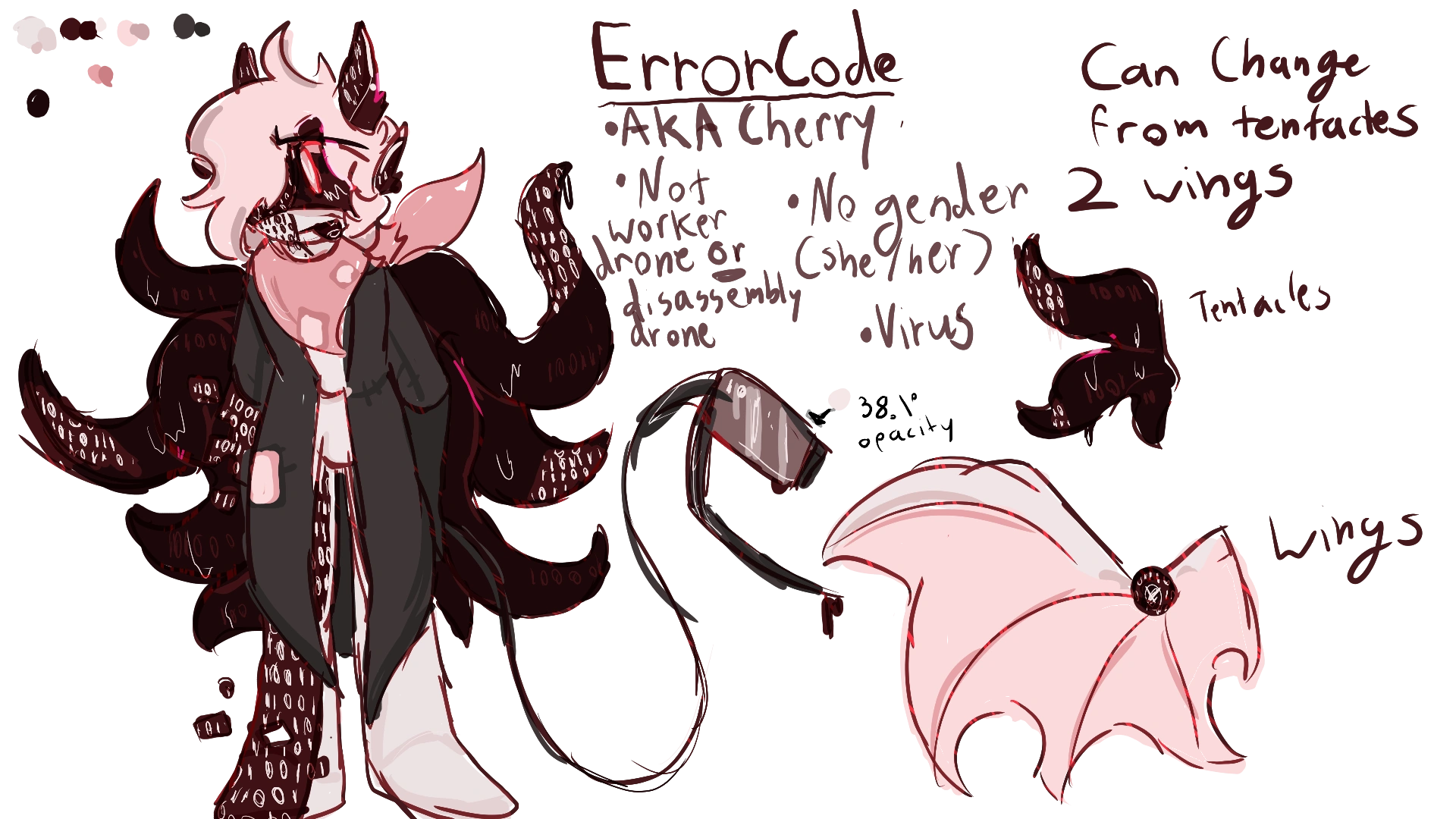 Error Code Murder Drones OC Fullbody Ref Fandom