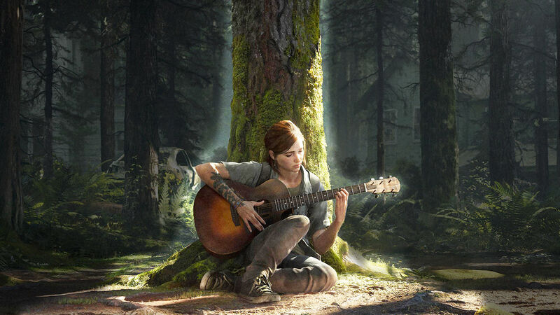 Download Joel and Ellie living on the edge in The Last of Us Wallpaper